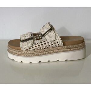 Madden Girt Sandals Size 7 Mythical Espadrille Platform Silde Crochet Beach Boho